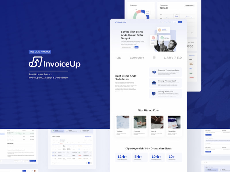 InvoiceUp - SaaS dashboard page
